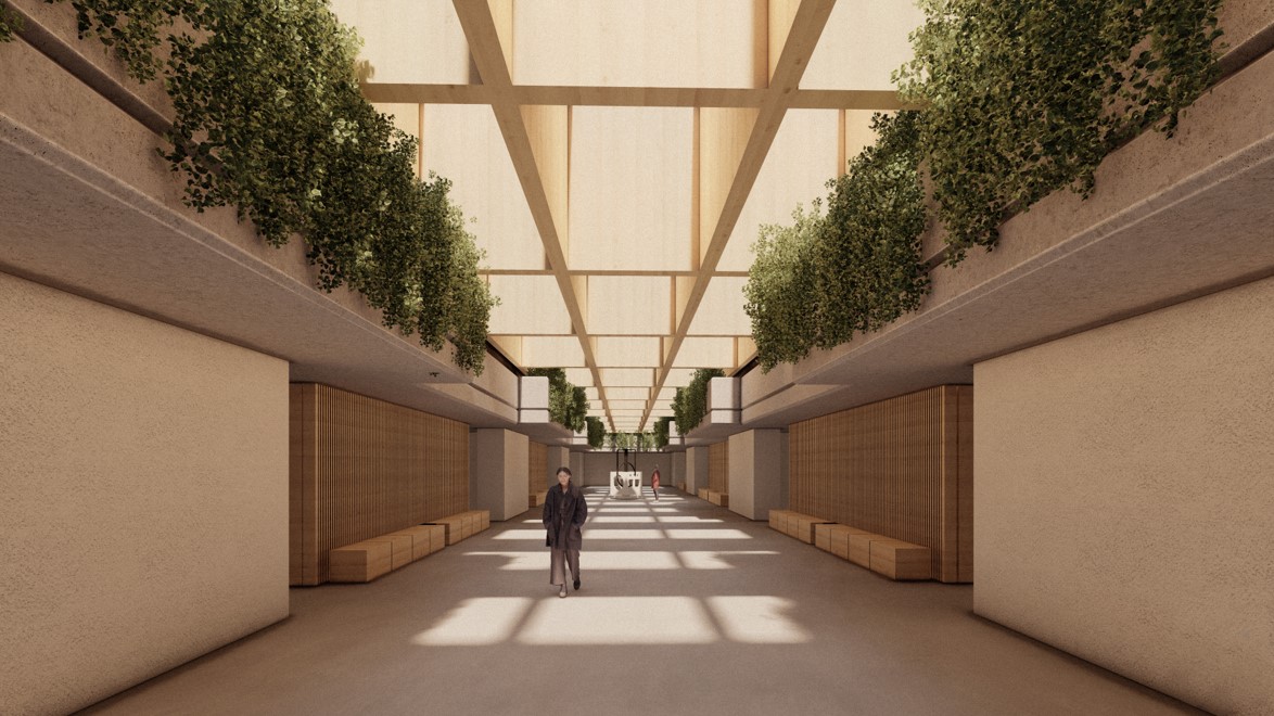 Pasillo central Tanatorio M30