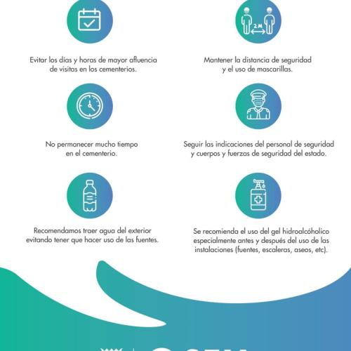 cartel medidas prevención cementerio municipales