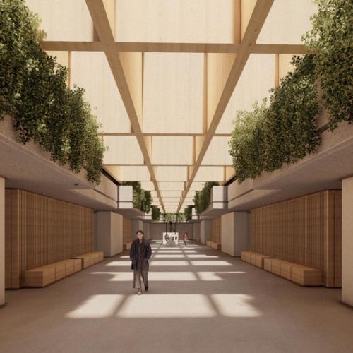 Pasillo central Tanatorio M30